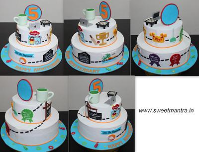 Customised cake for company anniversary - Cake by Sweet Mantra Homemade Customized Cakes Pune