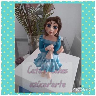 little blue dress doll - Cake by Catalina Anghel azúcar'arte