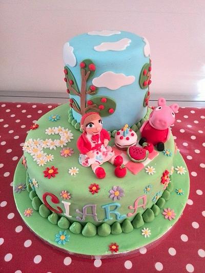 Peppa & Ciara's Birthday Picnic - Cake by Sugar Duckie (Maria McDonald)