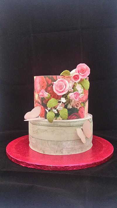 Garden roses - Cake by Glasé Santander