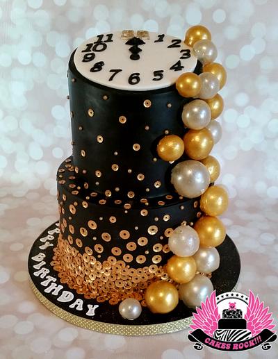 Bubbly New Years Eve Birthday Cake  - Cake by Cakes ROCK!!!  
