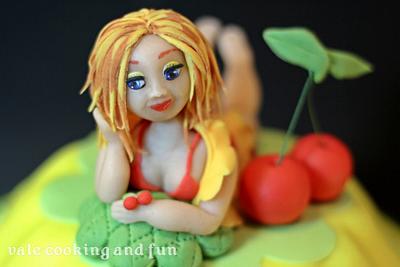 Sweet Cherry Girl Cake - Cake by Valentina's Sugarland