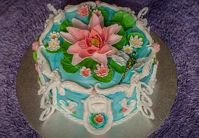 Water Lillies and Baroque Fountains - Cake by Sweet Art decorations
