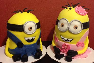 Double Minion Birthday - Cake by Jennifer Duran 
