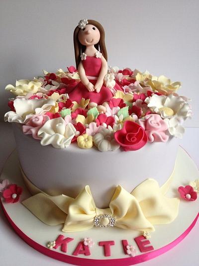 Flower girl and flowers - Cake by Isabelle