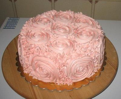 pink rosette - Cake by KristianKyla