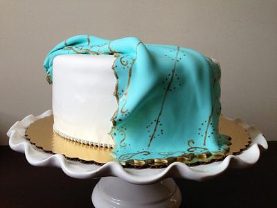 Tiffany Blue Bollywood Sari Cake - Cake by Sweet Little Cake Shop