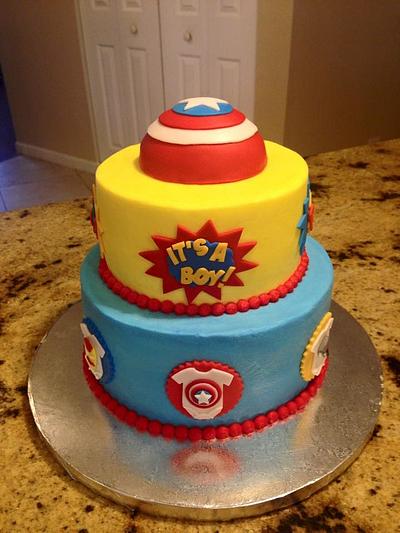 Superhero Baby Shower Cake - Cake by 1stPlaceCakes