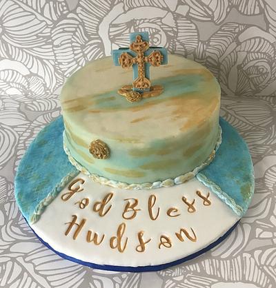 First Holy ✝️ Communion Cake - Cake by June ("Clarky's Cakes")