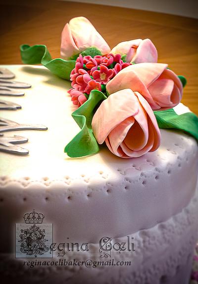 30th with tulips - Cake by Regina Coeli Baker