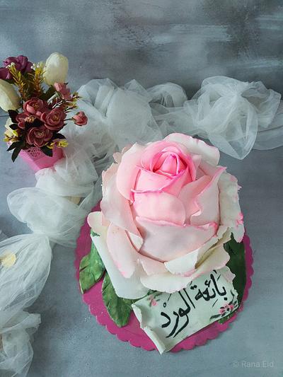 3d Rose cake - Cake by Rana Eid