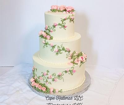 An All Buttercream Wedding Cake - Cake by Donna Tokazowski- Cake Hatteras, Martinsburg WV