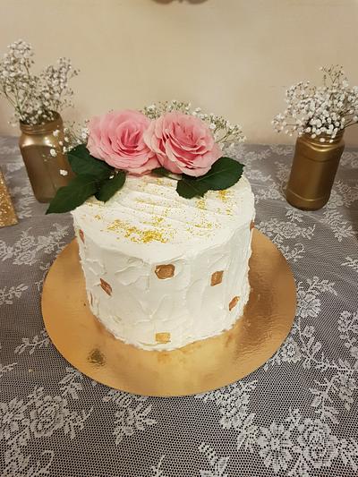 Fresh Flowers elegant cake - Cake by jscakecreations