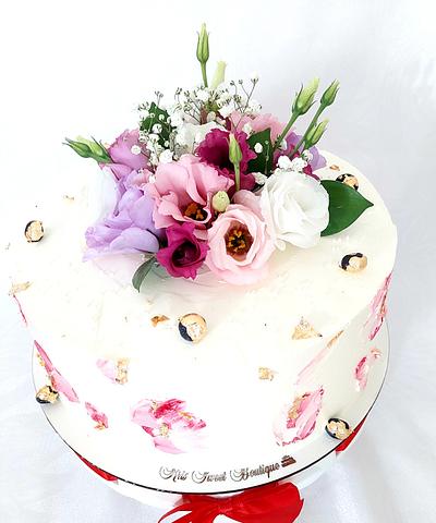 Vanilla Flower Cake - Cake by Kristina Mineva