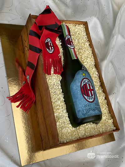 Birthday cake for our friend, an big AC Milan fun - Cake by adrianacakes