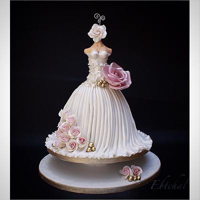 Wedding dress  - Cake by Ebtehal