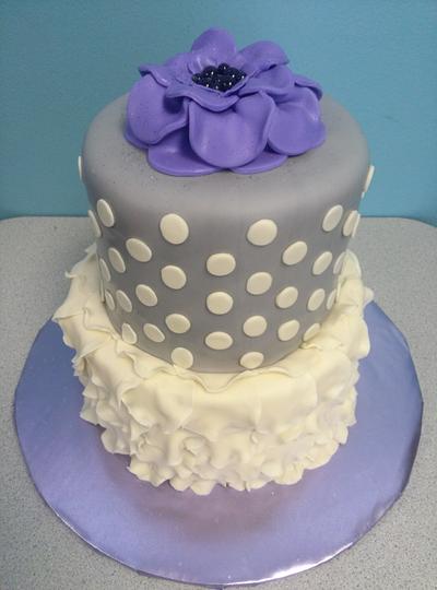 Gray and purple - Cake by KarenCakes