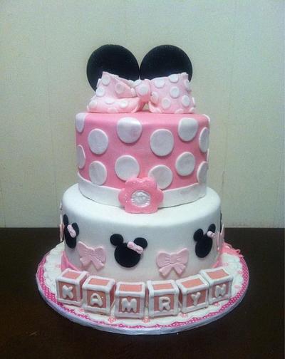 Minnie Mouse Baby shower cake - Cake by Sweet Dreams by Jen