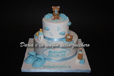 Baptism cake baby boy - Cake by Daria Albanese