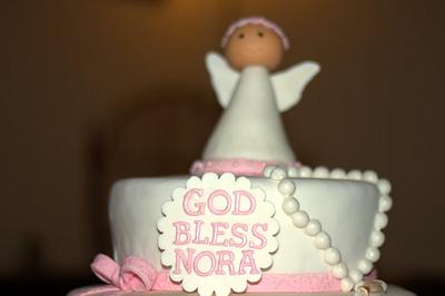 Angel baptism cake - Cake by BakeNCraft.com