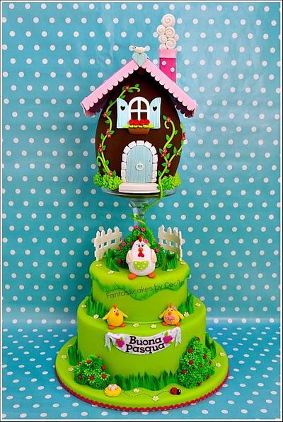 Easter Egg House Cake - Cake by Cecile Crabot