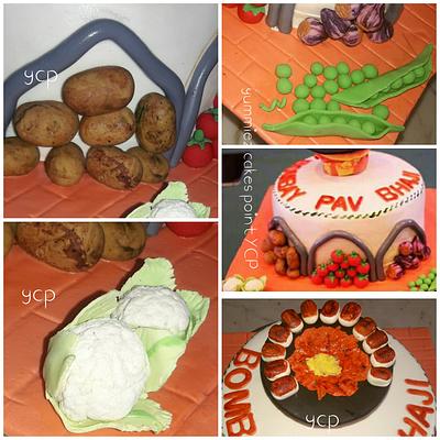 Pav bhaji themed cakes  - Cake by yummiezcakespoint