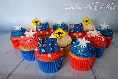 Australia Day Cupcakes - Cake by Vicki's Incredible Edibles