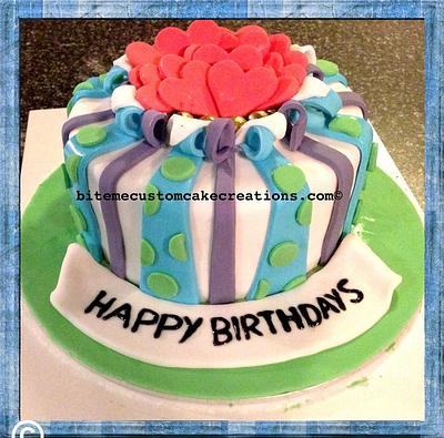 Combined birthday celebration cake - Cake by Kirsty
