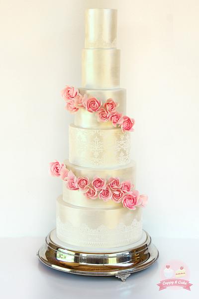 Elegant pink rose - Cake by Cuppy & Cake