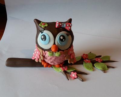 Owl cake topper - Cake by Darina