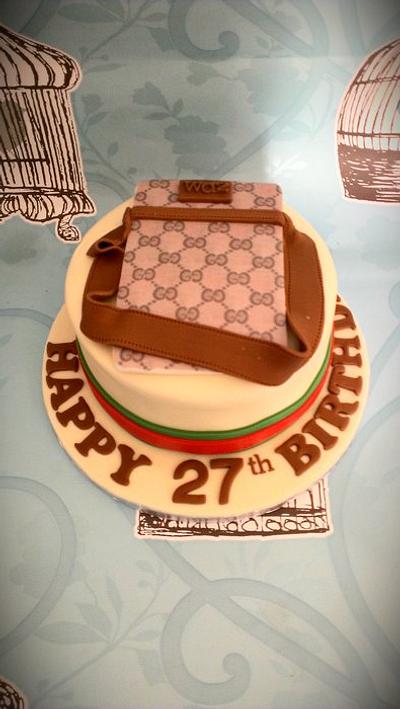 Gucci logo Birthday cake - Decorated Cake by Karen's - CakesDecor