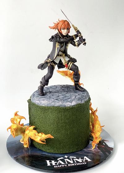 DILUC - Genshin impact - Cake by Dsweetcakery