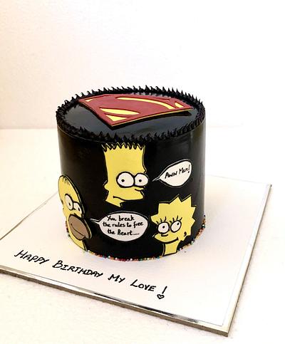 For a Superman and Simpsons fan... - Cake by Rebecca29