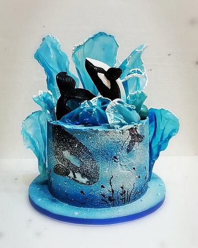 Killer whale cake - Cake by Geri