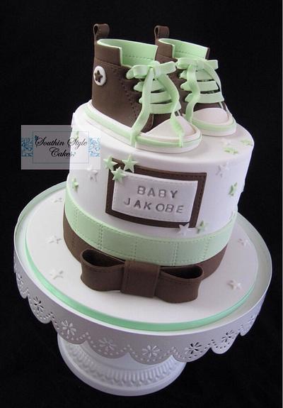 Welcoming baby cake - Cake by Southin Style Cakes