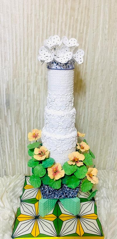Nasturtium wedding cake - Cake by Edward Gador