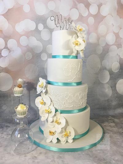 Wedding cake wirh Orchid - Cake by ER Torten