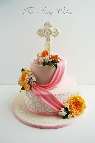 Caterina's Baptism - Cake by Tea Party Cakes