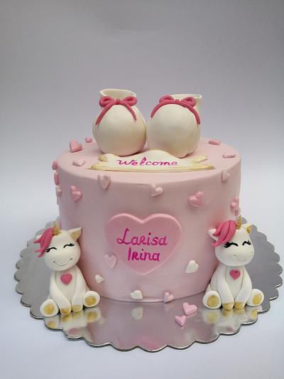 Welcome baby girls - Cake by Torte Panda
