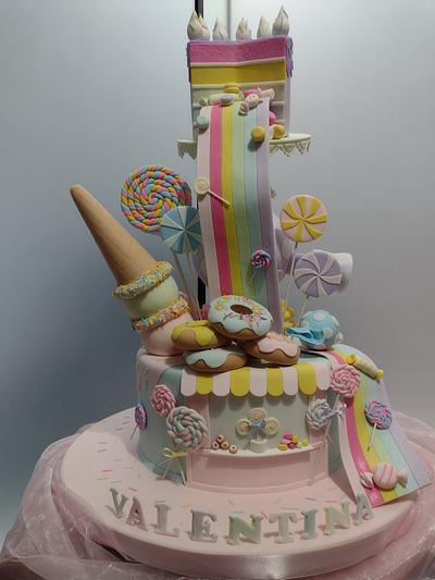 Candyland  for twins - Cake by Julissa 