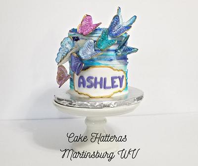 Butterfly Birthday Cake - Cake by Donna Tokazowski- Cake Hatteras, Martinsburg WV