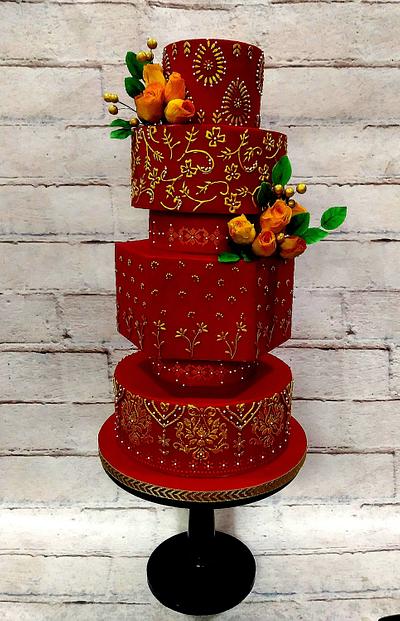 Red Indian bride  - Cake by Aparnashree 