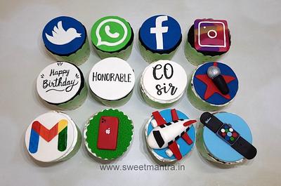 Social Media cupcakes - Cake by Sweet Mantra Homemade Customized Cakes Pune