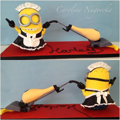 Vacuuming Minion Maid Cake - Cake by Caroline Nagorcka - Sculptress of Cakes
