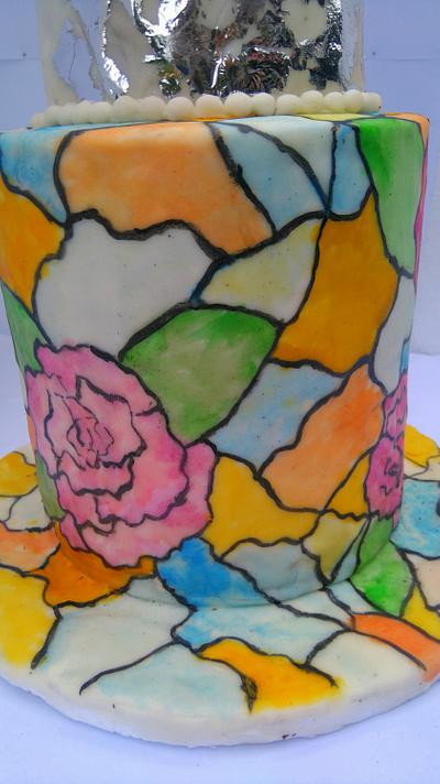 Hand painted stained glass  - Cake by Daniel Guiriba