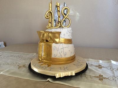 Topsy Turvy Girls 18th Birthday Cake  - Cake by Fondant Follies Cakes
