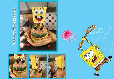 Spongebob Burger Cake x Nicoló  - Cake by CupClod Cake Design