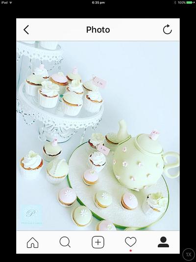  Bridal shower teapot cake - Cake by Priscilla's Cakes