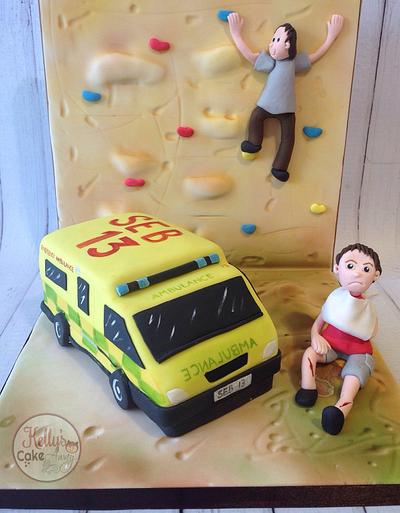 Ambulance/wall climbing for Seb - Cake by Kelly Hallett