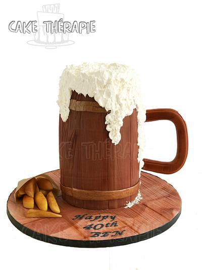 Craft Beer Mug Cake. - Cake by Caketherapie